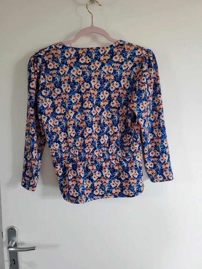 Blouse courte fleurie nafnaf - photo numéro 4