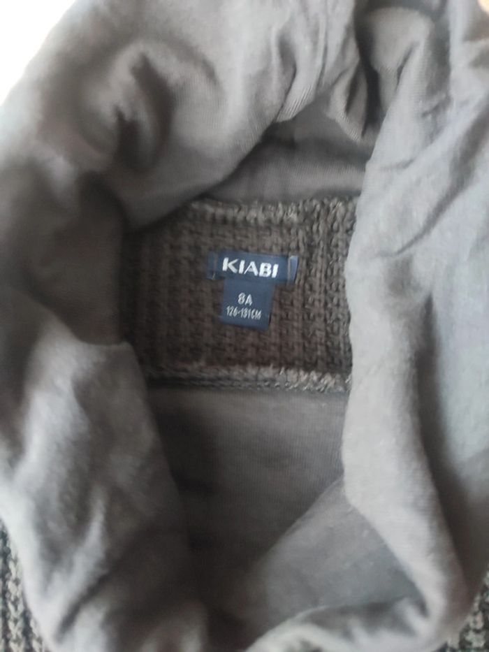 Pull en maille bi matière avec col taille 8 ans - photo numéro 3