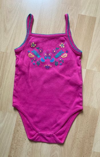 body motif fleuri fille 12 mois