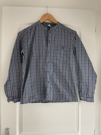 Chemise carreaux sans col