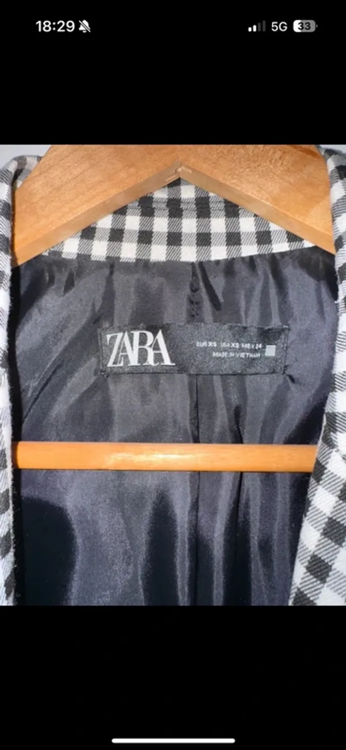 Blazer à carreaux Zara - photo numéro 5