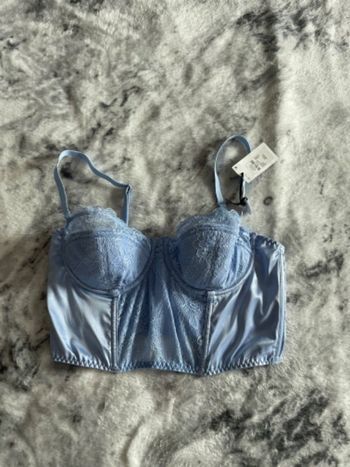 Bustier, corset, bleu ciel, neuf avec étiquette