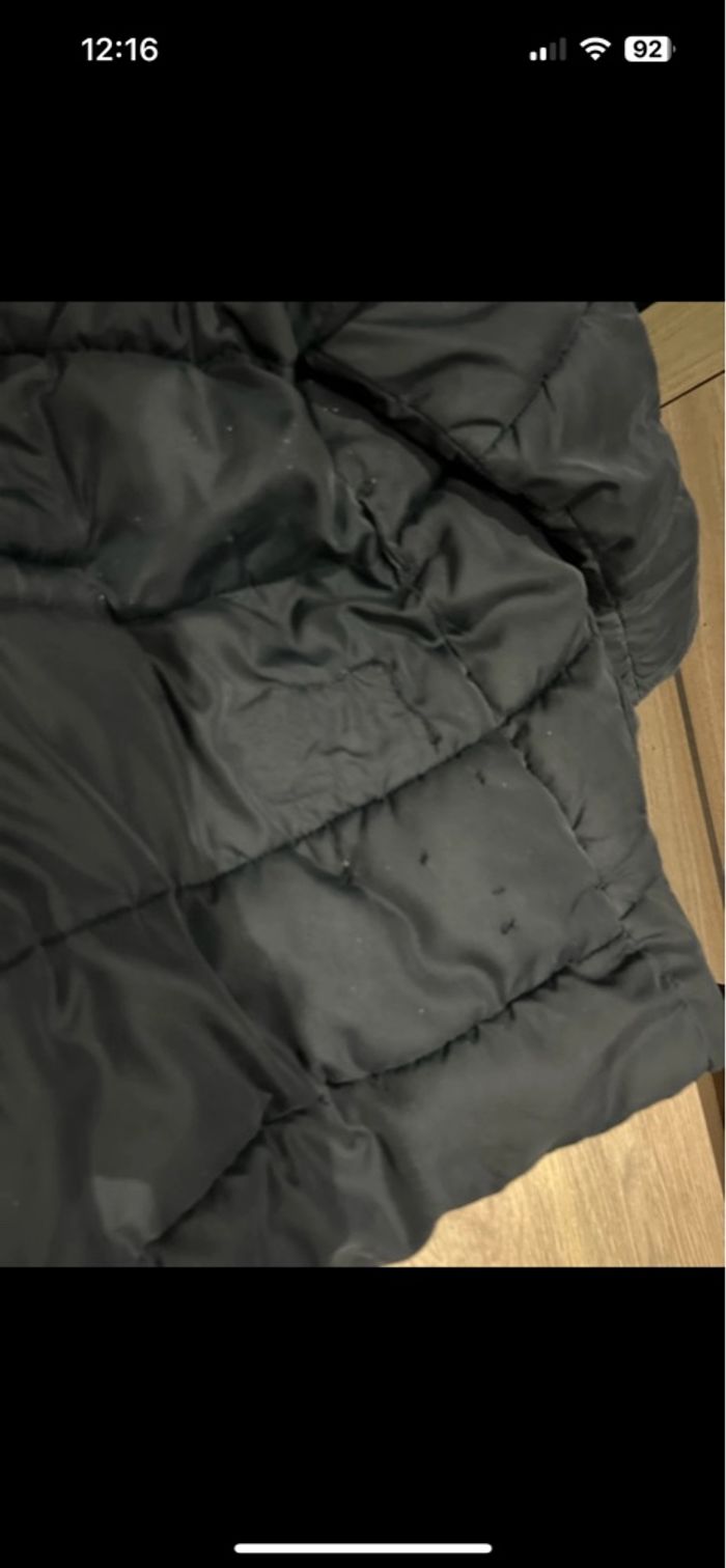 Manteau noir fille chaud à capuche moumoute enlevable 8 ans - photo numéro 4