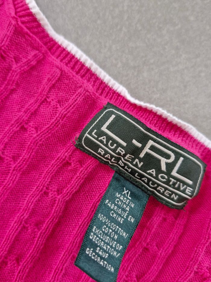 Pull col V rose Ralph lauren - photo numéro 3