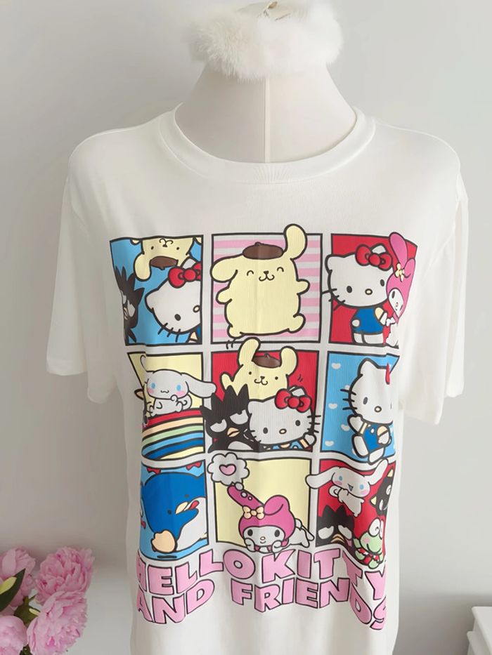 Top T-shirt style Oversize Sanrio Family Hello Kitty Melody Cinnamoroll Pompompurin - photo numéro 5