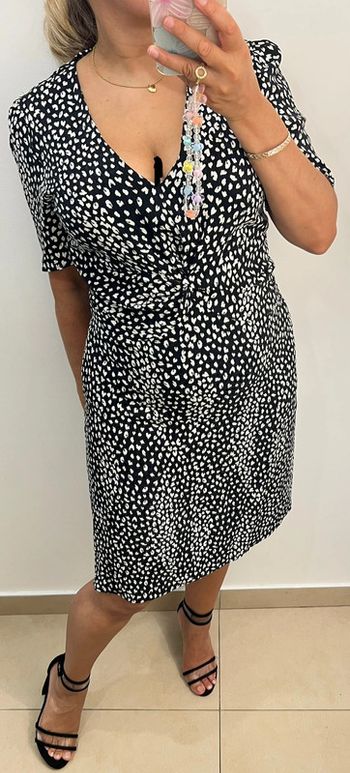 Robe Maje avec des petits cœurs Col V Taille 40