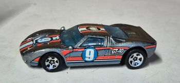 Hot wheels ford gt40 gt-40 silver racing numero 9 vintage 1999