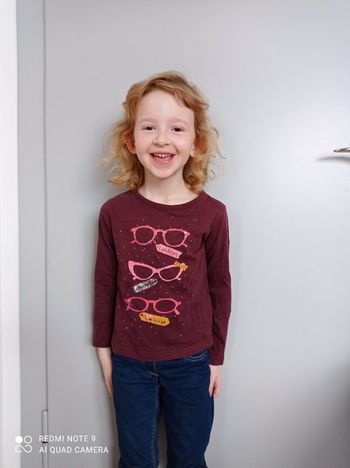 T-shirt bordeaux lunettes  5ans