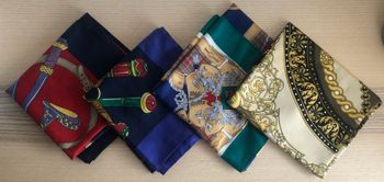 Collection 4 foulards (carrés) vintage