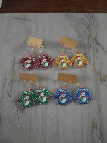 Lot boucles d'oreilles neuves Noël