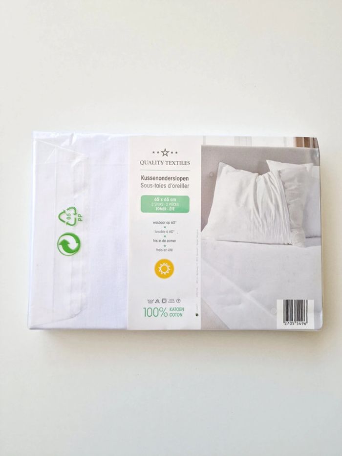 Mistral Home Textiles - Lot de 2 protège oreiller été - 65 x 65 - Neuf ! - photo numéro 3