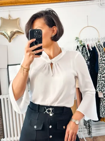 Blouse Karl Lagerfeld blanche taille 36