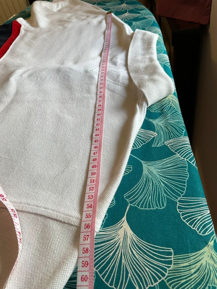 Polo blanc pour homme Tommy Hilfiger logo vintage taille L 025 - photo numéro 5