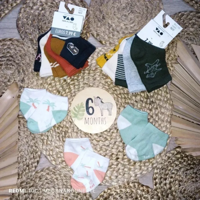 🧦 Lot x13 chaussettes bébé garçon – TAO Tape à l’œil – Taille 15-17 – Neuf avec étiquette - photo numéro 2