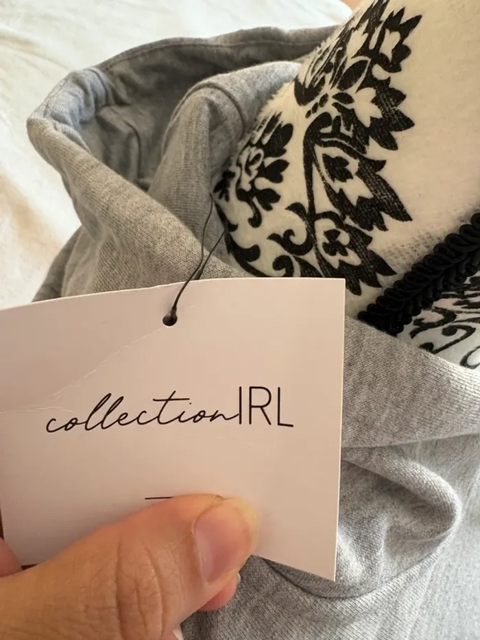 Sweat d’allaitement gris chiné clair – Collection IRL – Taille XL (FR 44/46) - photo numéro 5
