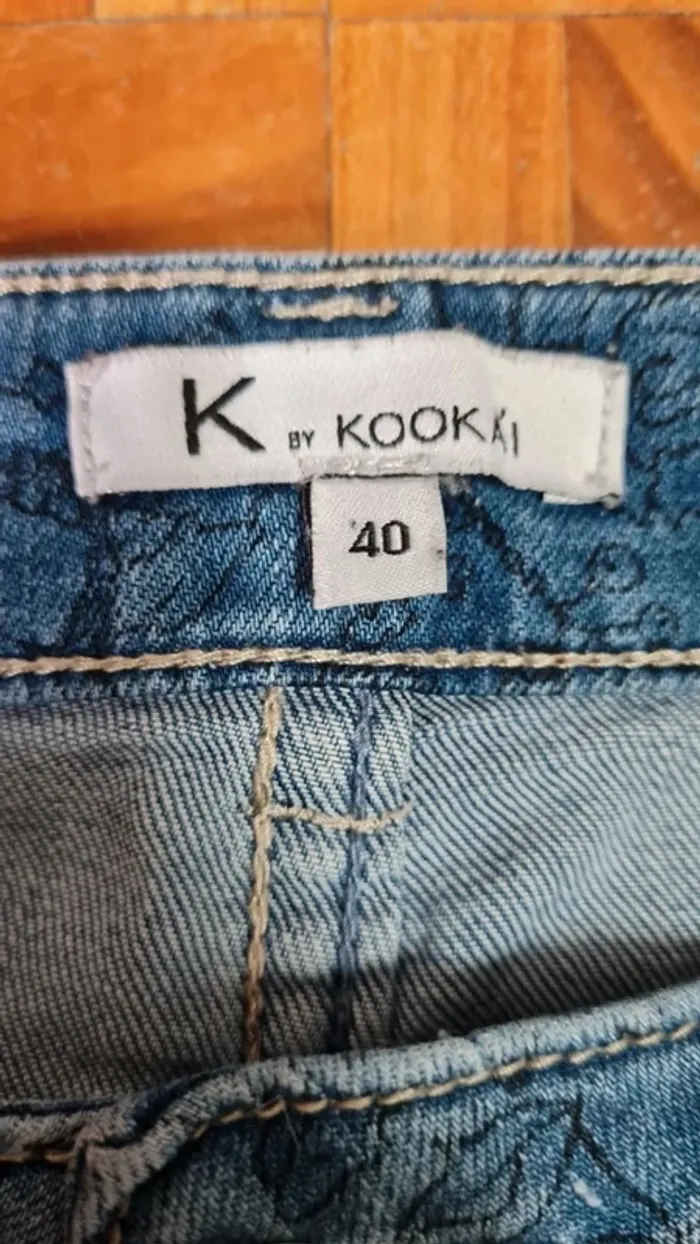 Jeans imprimé taille basse Kookai T40 - photo numéro 8