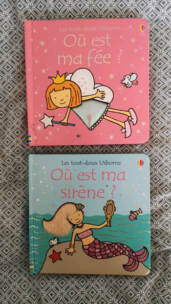Lot de 2 livres où est ma fée où est ma sirène