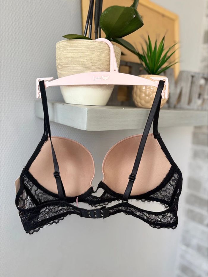 Soutien-gorge Les petites bombes - noir/beige dentelle - taille  95B - neuf avec étiquette - photo numéro 3
