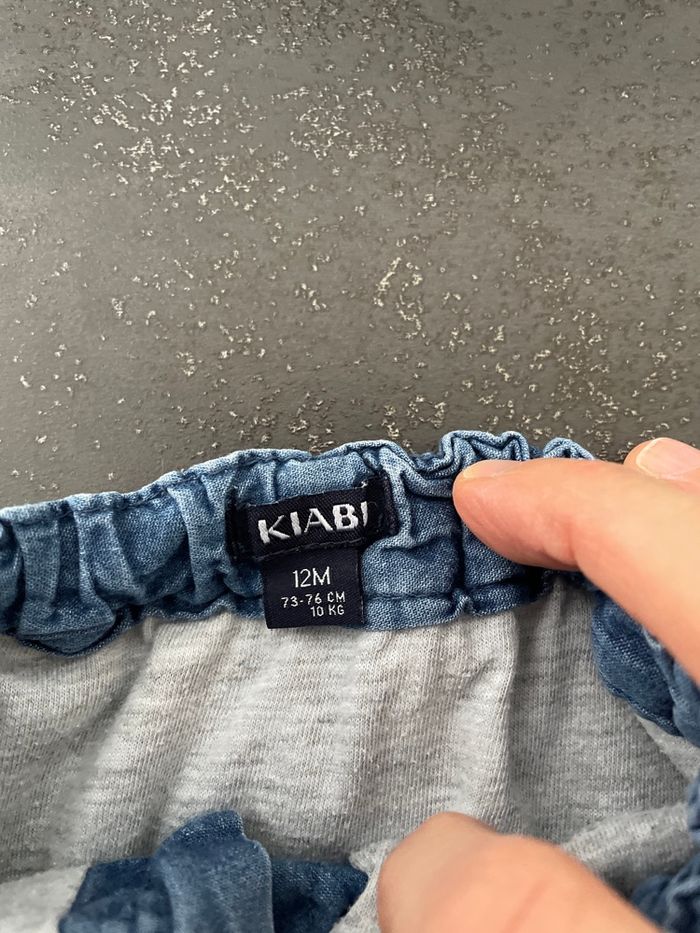 Jean coupe sarouel bleu Kiabi 12 mois - photo numéro 2
