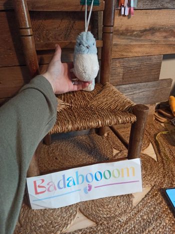 Peluche oiseau siffleur boulgom tbe