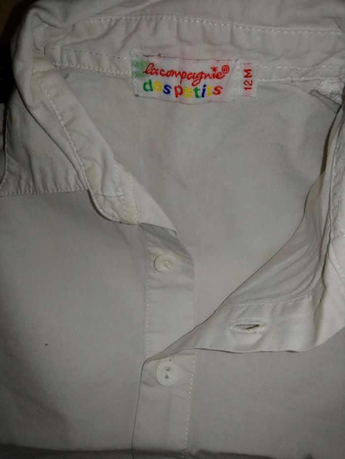 Chemise blanche la compagnie des petits taille 12 mois - photo numéro 5