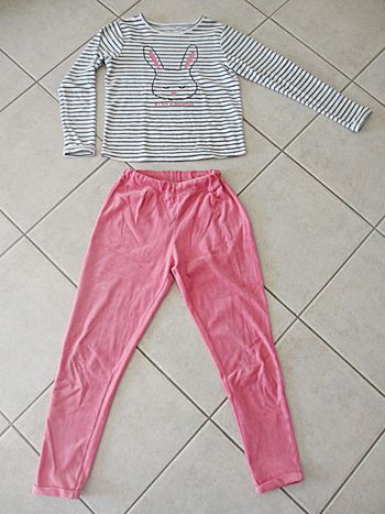 Pyjama hiver fille bouclette motif lapin Okaïdi - 10 ans