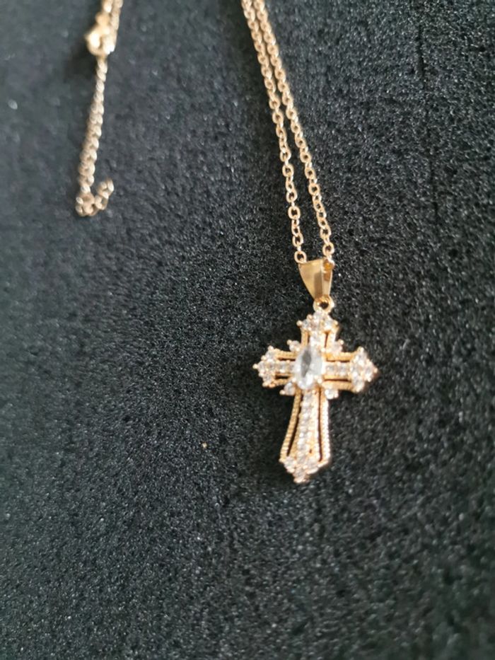 Collier et pendentif spirituel croix chrétienne - photo numéro 2