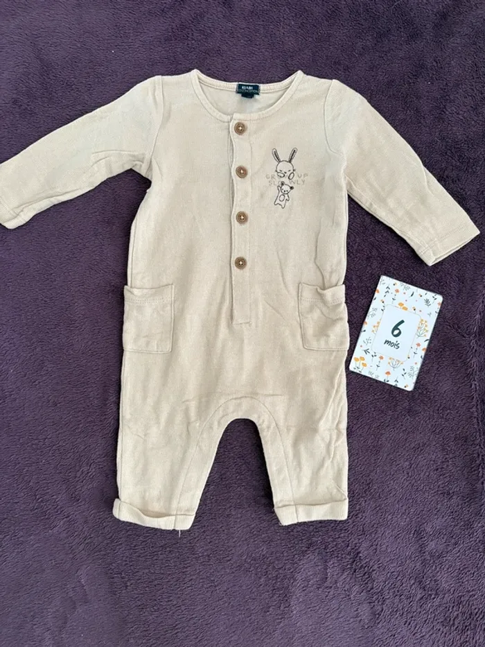 Barboteuse hiver beige Kiabi