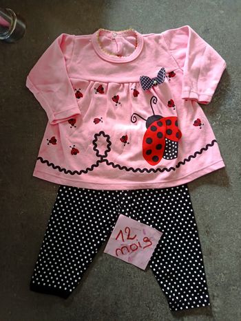 Ensemble coccinelle 12 mois 