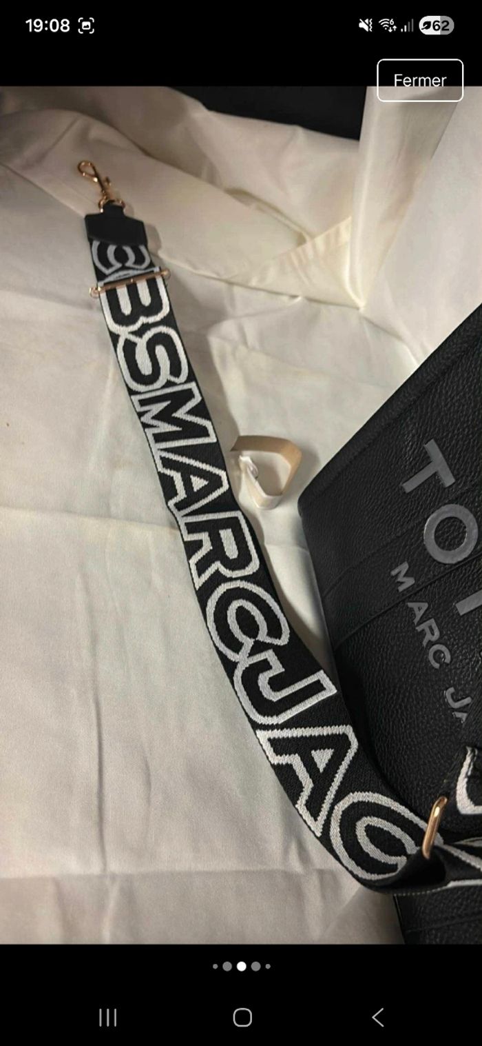 Sac tote bag noir a bandoulière - photo numéro 3