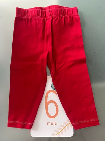 Leggings rouge - 6 mois