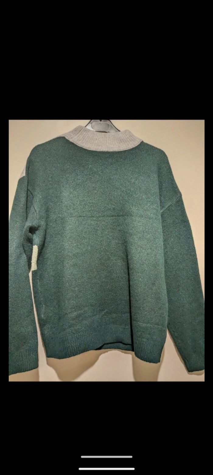 Beau pull Bodyflirt vert tricolore. Taille 38 - photo numéro 4