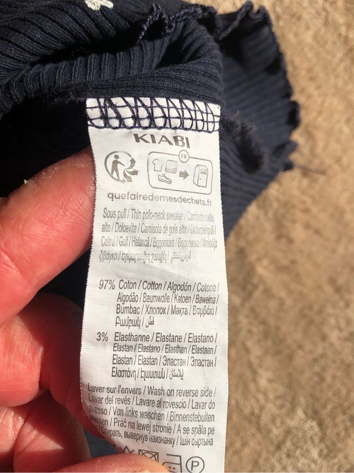 T-shirt manches longues  marine - photo numéro 4