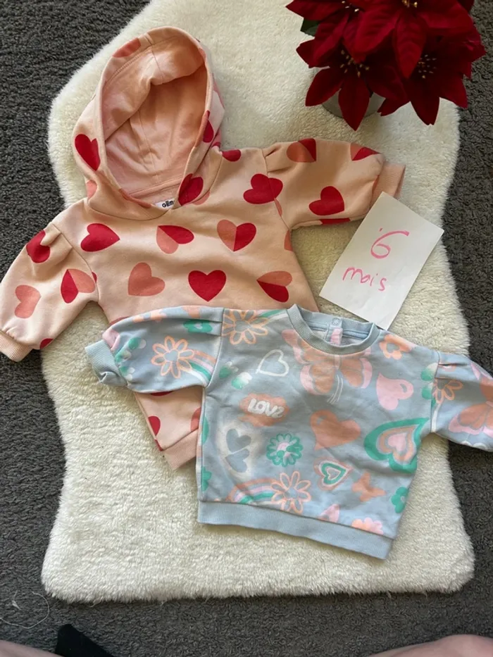 Lot 2 sweats ~ Gémo ~ 6 mois