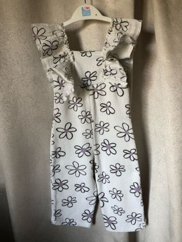 Salopette bi matières tricot et gaz 18 mois Zara - photo numéro 3