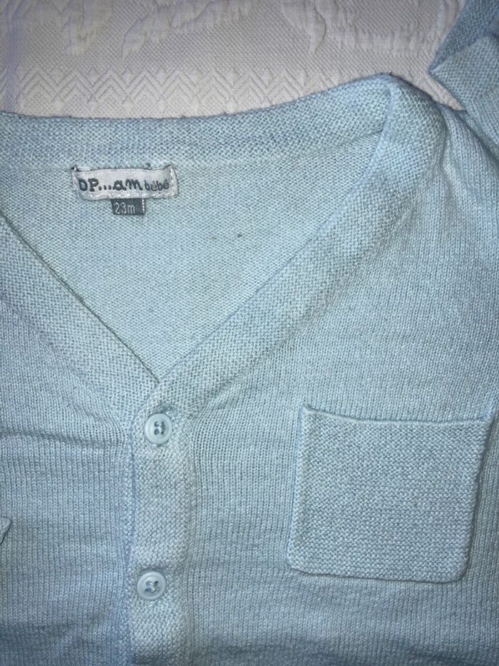 Gilet bleu ciel 24mois / 2ans DPAM. - photo numéro 2