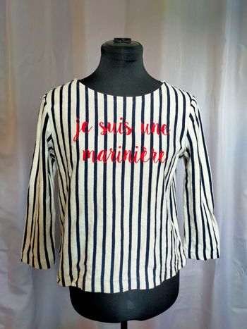 Pull marinière - Je suis une marinière – Petit Bateau – Femme – Taille M