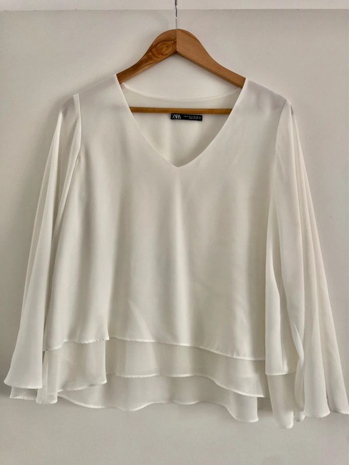 Haut fluide blanc Zara taille S