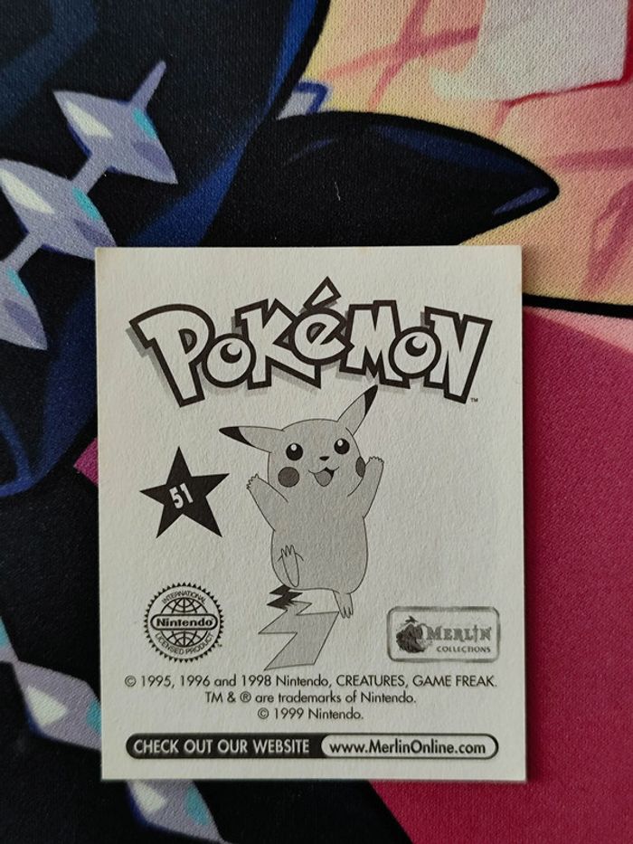 Sticker Merlin 1999 Pokemon Serie 1 Triopikeur n°51 - photo numéro 2
