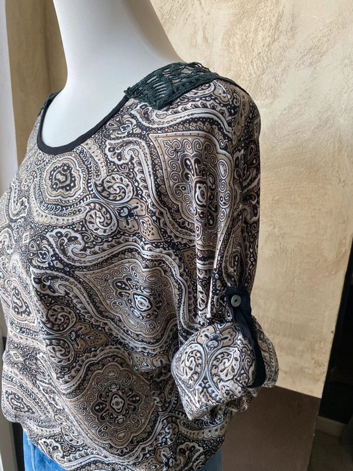 Top à motifs cachemire dos ajouré crochet Care You S/M - photo numéro 7