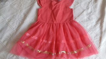 Robe saumon grain de blé 24 mois 86cm