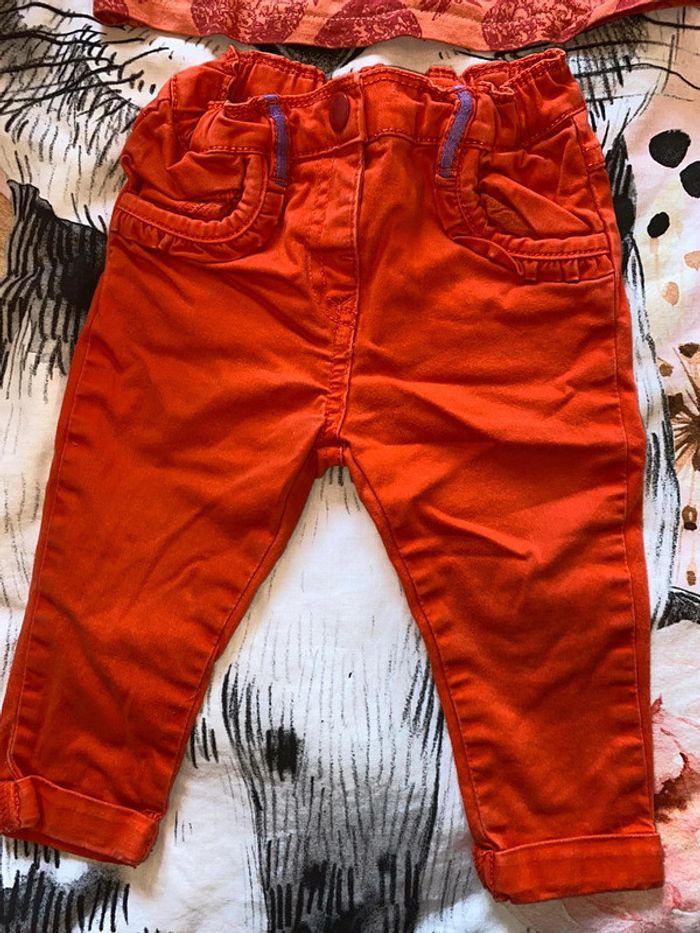 Ensemble t-shirt et pantalon, taille 12 mois, marque Dpam. - photo numéro 4