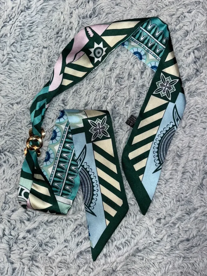 Bracelet foulard, bijoux acier inoxydable, bijou vert sapin - photo numéro 10