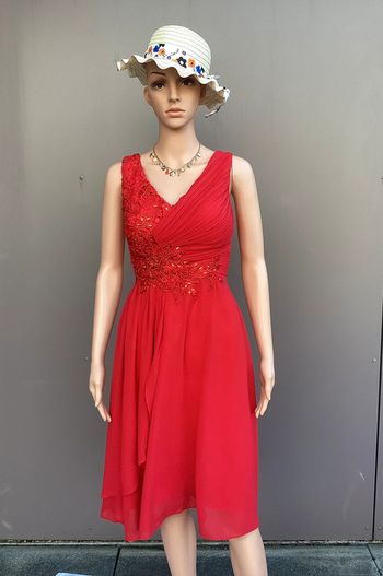 Robe rouge élégante Omonsim – Taille S/M – Neuve avec étiquette