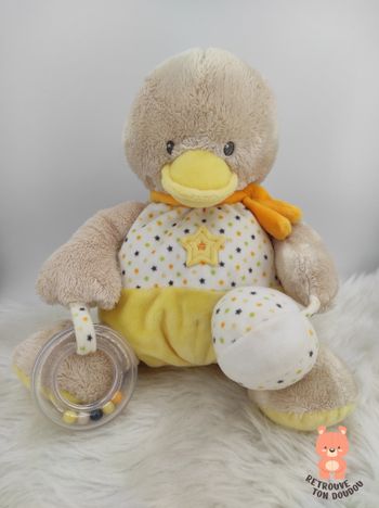 Peluche Hochet Canard d'éveil Mots d'Enfants Leclerc