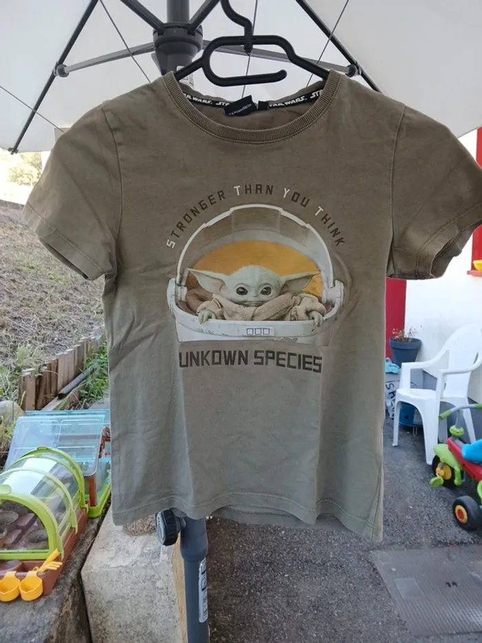 Lot tee-shirt grogu Mandalorian star-wars jumeaux - photo numéro 2