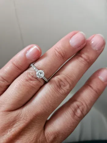 Bague argent oxyde de zirconium t52
