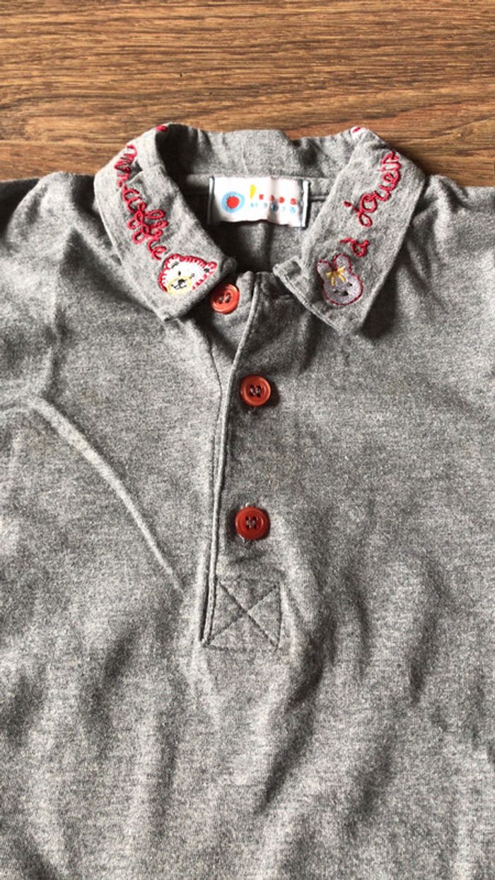 Polo gris 3 ans - photo numéro 2