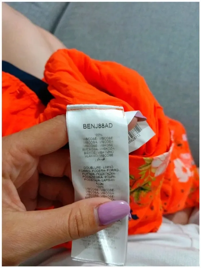 C43 jupe orange NafNaf 42 - photo numéro 4