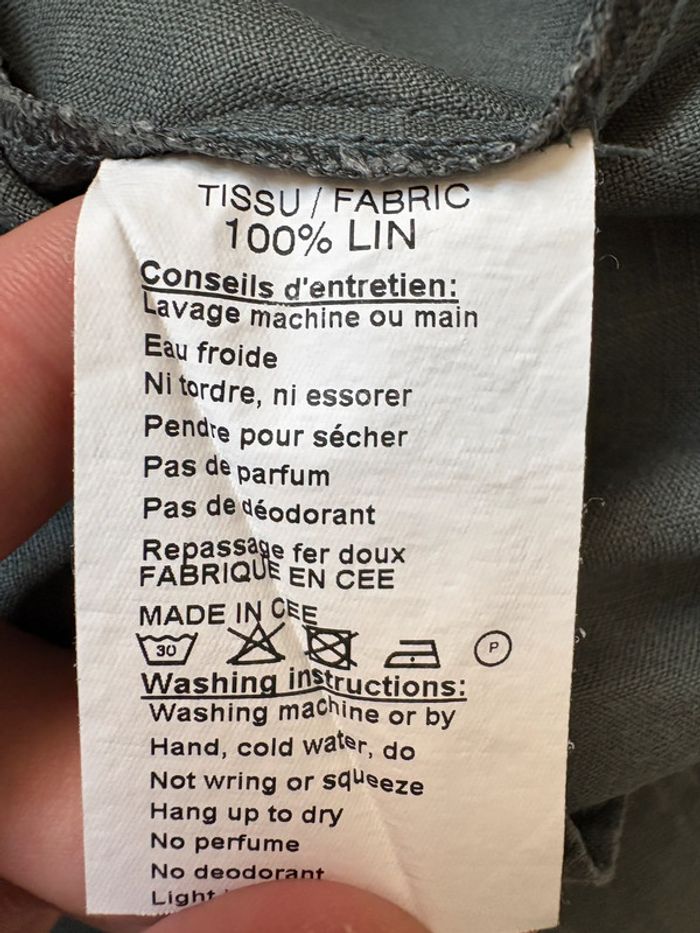 Blouse à manches courtes en lin Galeande Taille 40 - photo numéro 4